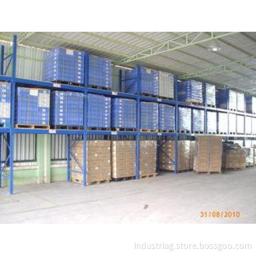 Adjustable two level Warehouse Shelving Racks with forklift